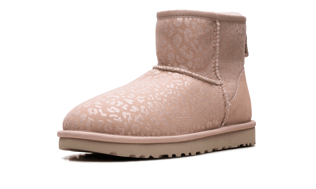 UGG WOMENS Classic Mini Womens "Snow Leopard Fleece Lined Pink" 1113494 QRT 1113494 QRT from Stadium Goods