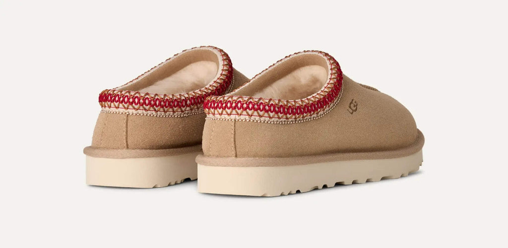 UGG Tasman II 1174470-SDDR Slippers Women's Sand Dark Cherry Suede Slip-On GUG19