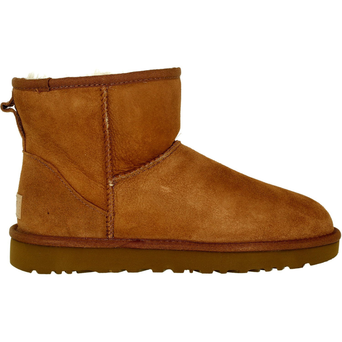 Ugg Women's Classic Mini II Leather Chestnut Ankle-High Suede Boot - 7M