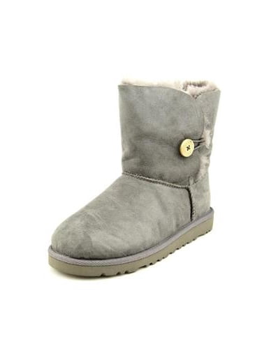 Big Kids Ugg Bailey Button Grey Boot 5991K-GREY