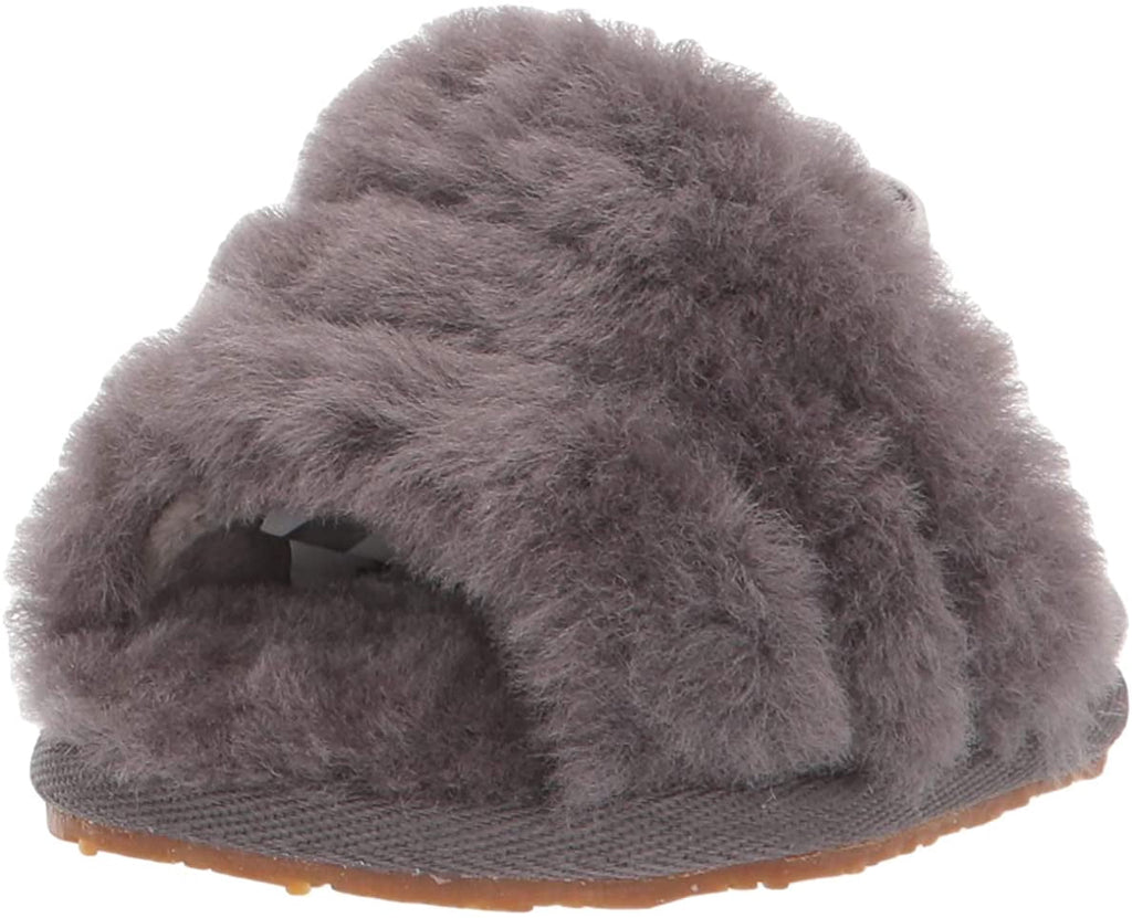UGG Toddlers' Fluff Yeah Slide in Charcoal, 6 US