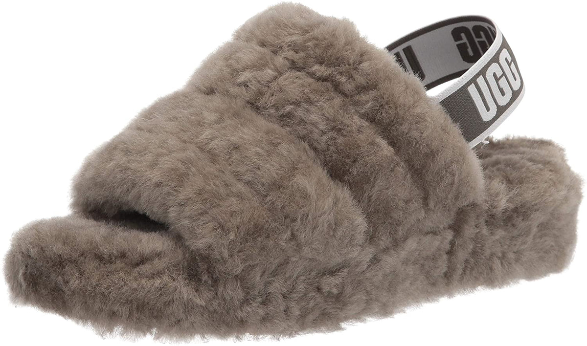 UGG Womens Fluff Yeah Slide Slipper 12 Burnt Olive