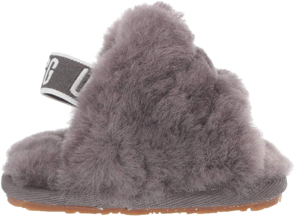 UGG Toddlers' Fluff Yeah Slide in Charcoal, 6 US