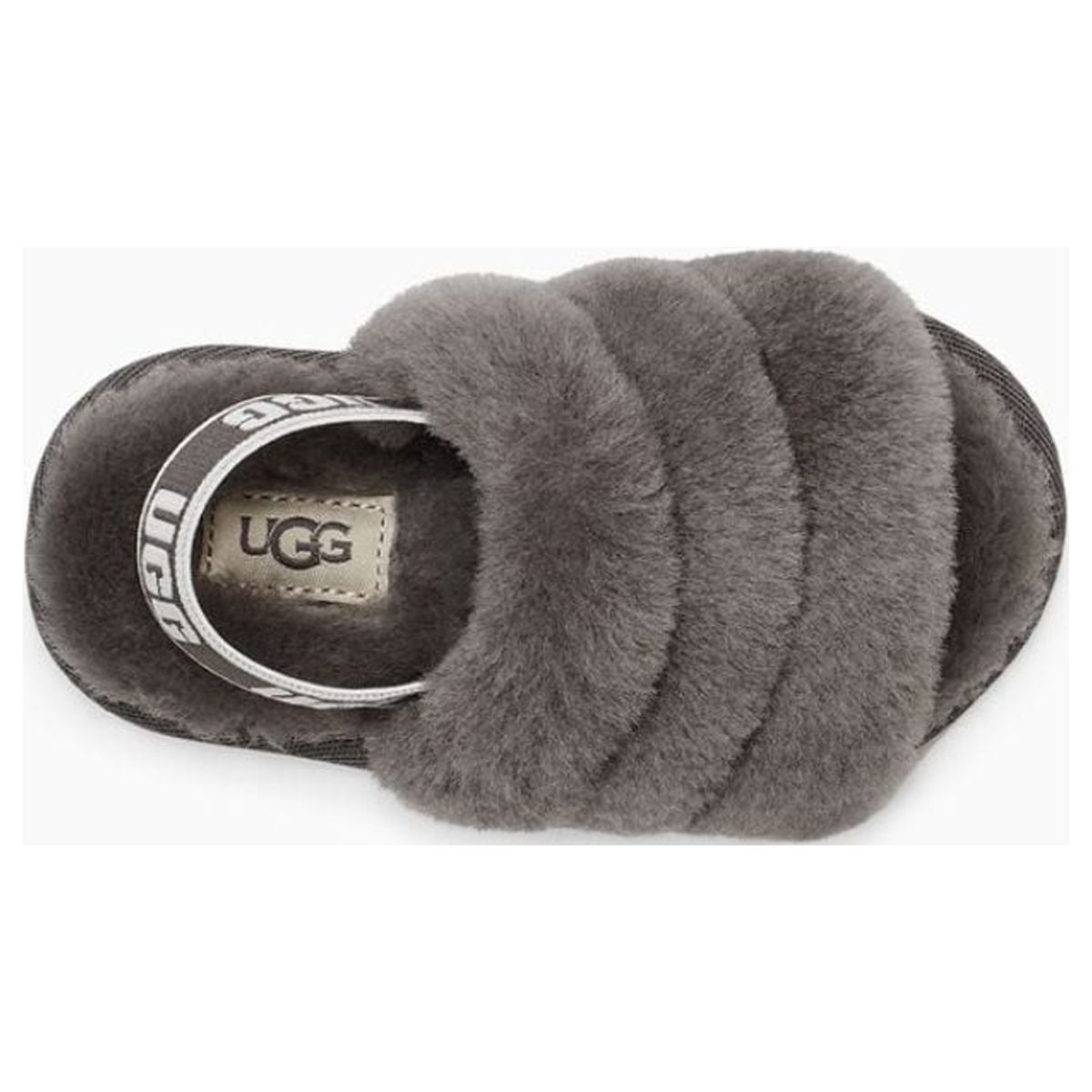 UGG Toddlers' Fluff Yeah Slide in Charcoal, 6 US