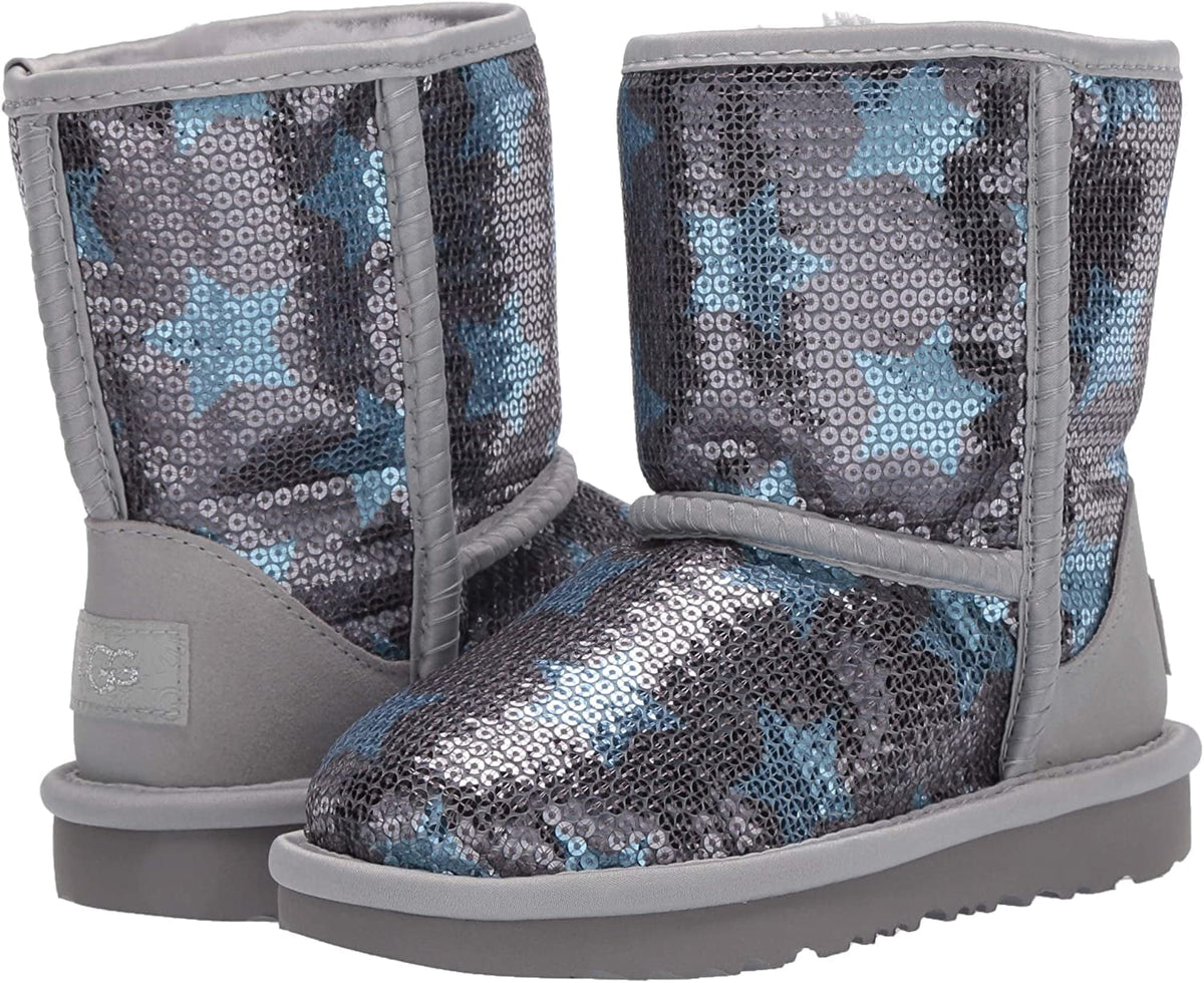 UGG Kids Classic Short II Sequin Star Boot